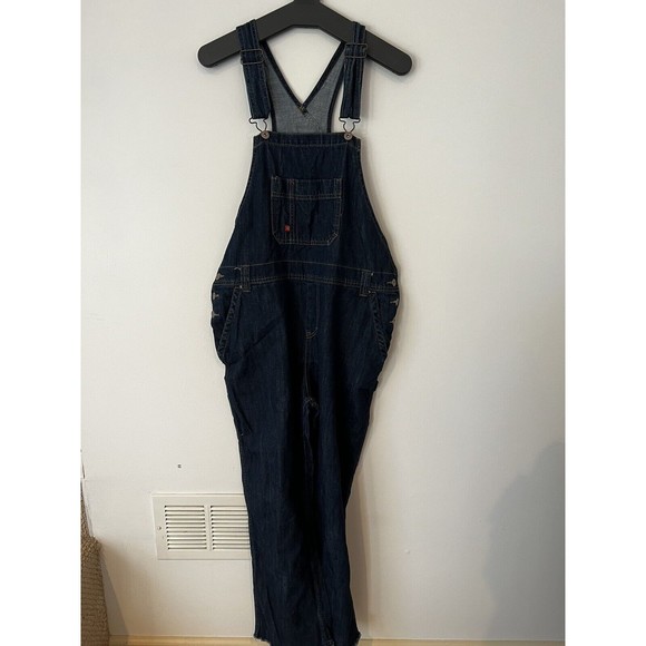 VINTAGE Dickies Denim Oversized Dungarees Overalls Size L US 14/16 Euro 42/44 - Picture 2 of 12
